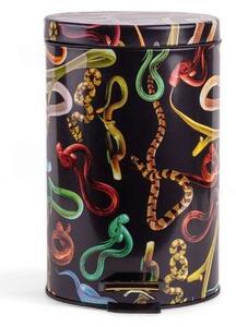 Seletti - Snakes Toiletpaper Home Dustbin Ø25xH39,5 Μαύρο/Multicolor Seletti