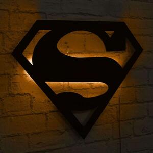 Διακοσμητικό Τοίχου Με Φως Led Superman 395NGR1926 52x40cm Yellow-Black Wallity