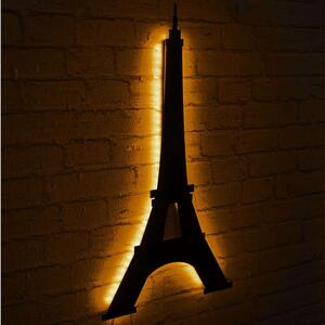 Διακοσμητικό Τοίχου Με Φως Led Eiffel Tower 395NGR1875 32x69cm Yellow-Black Wallity