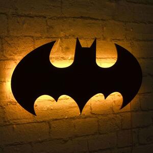 Διακοσμητικό Τοίχου Με Φως Led Batman 395NGR1840 50x25cm Yellow-Black Wallity