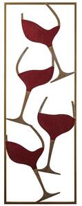 Διακοσμητικό Τοίχου Wine 279ENZ2573 32x5x90cm Gold-Red Wallity