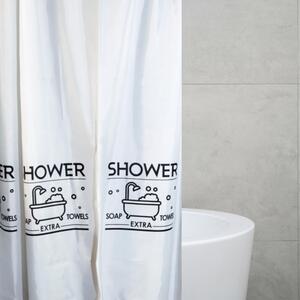 Κουρτίνα Μπάνιου (240x200) Με Κρίκους San Lorentzo White Shower