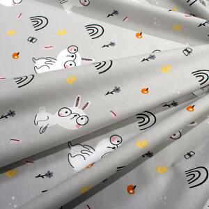 Σεντόνι Λίκνου (80x110) Dimcol Rabbit Garden 586 Grey