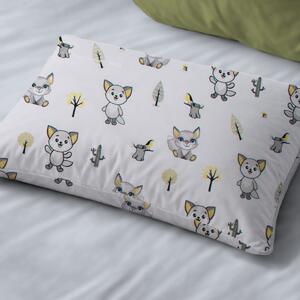 Βρεφική Μαξιλαροθήκη (35x45) Dimcol Baby Foxes 595 White - Grey