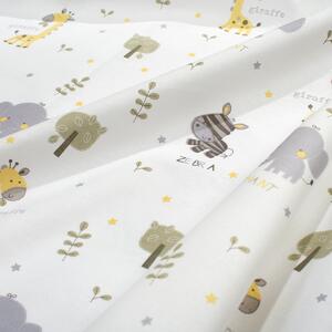 Σεντόνι Λίκνου (80x110) Dimcol Happy Safari 713 White - Grey