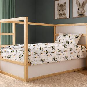 Παπλωματοθήκη Μονή (160x240) Dimcol Animal Grand Prix 590 White - Olive