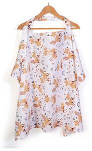 Κάλυμμα Θηλασμού Dimcol Cute Fox 02 White - Beige