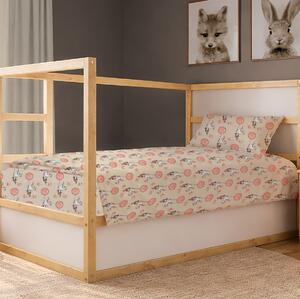 Παπλωματοθήκη Μονή (160x240) Dimcol Floating Bunny 714 Beige - Salmon