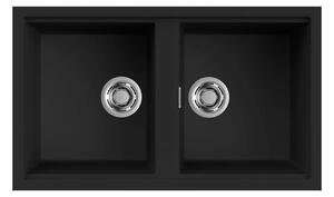 Νεροχύτης κουζίνας BEST 450 Black 86 ELLECI 86x51cm
