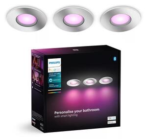 Philips-ΣΕΤ 3x LED RGBW Dimmable φωτιστικό μπάνιου Hue XAMENTO 1xGU10/4,2W IP44