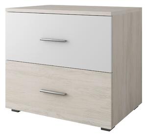 Ξύλινο Κομοδίνο SERENA Light Artwood/White 55x40x50cm