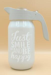 Κανάτα Γυάλινη 1000ml Just Smile Veltihome 21-11128 Grey