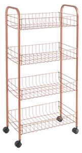 Τρόλει 4 Θέσεων Ascona Polytherm Copper Ροζ-Χρυσό 41x23x84εκ. Metaltex 16-344404