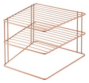 Ραφιέρα Γωνιακή Ροζ-Χρυσό Palio Polytherm Copper 25x25x19εκ. Metaltex 16-362402