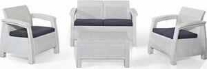 Σετ Κήπου 4τμχ Wicker Keter Corfu Set White