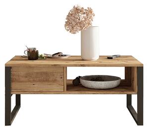 ΤΡΑΠΕΖΙ ΣΑΛΟΝΙΟΥ HONORA PAKOWORLD OAK-ΜΑΥΡΟ 100X60X44,5ΕΚ