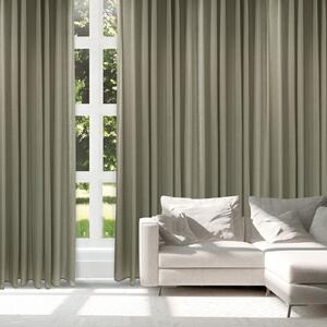 Κουρτίνα Χαμηλής Σκίασης Με Τρουκς Polyester 300x265εκ. Curtain Line 2222 Χακί Das Home