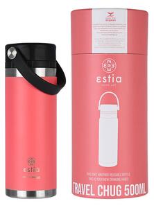 Θερμός Ανοξείδωτος Travel Chug Fusion Coral Save The Aegean Estia 500ml-7x7x21,4εκ. 01-17729