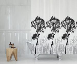 Κουρτίνα Μπάνιου Polyester Λευκή Forest 180x200εκ. Max Home BTLTR003391