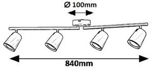 Rabalux 5048 - Φως σποτ LED SOLANGE 4xLED/6W/230V