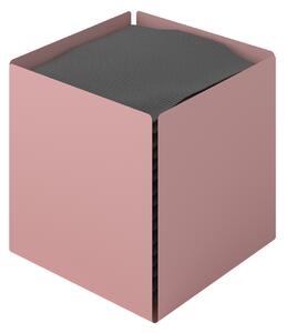 Θήκη Για Χαρτομάντηλα Ανοξείδωτη Matt Pink 13x13x13εκ. Pam & Co 123-303