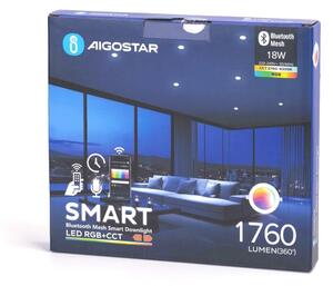 Aigostar - LED RGBW Χωνευτό φωτιστικό μπάνιου LED/18W/230V 2700-6500K IP44