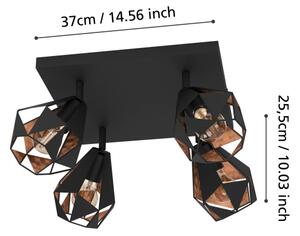 Eglo 43718 - Φωτιστικό σποτ CARLTON 4xE27/40W/230V