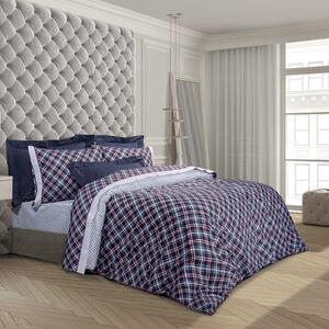 Σετ Σεντόνια Polycotton Υπέρδιπλα 240x260εκ. Essential 2171 Λευκό-Κόκκινο-Μπλε Greenwich Polo Club