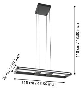 Eglo 99678 - Led Dimmable κρεμαστό φωτιστικό οροφής SALVILANAS-Z LED/21W/230V 2700-6500K