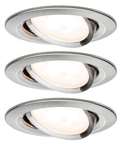 Paulmann 93649-ΣΕΤ 3x LED GU10/5W IP23 Χωνευτό φωτιστικό μπάνιου NOVA 230V