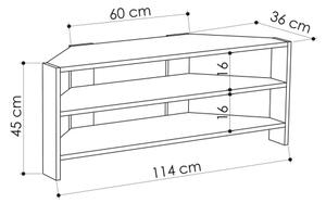 Έπιπλό TV THALES 45x114 cm δρυς