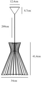 Nordlux - Κρεμαστό φωτιστικό οροφής GROA 1xE27/60W/230V