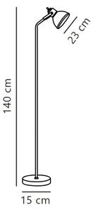 Nordlux - Επιδαπέδια λάμπα ASLAK 1xE27/15W/230V