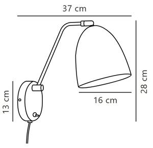 Nordlux - Λάμπα τοίχου ALEXANDER 1xE27/15W/230V