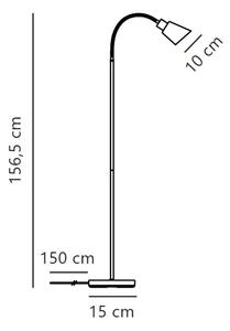 Nordlux - Επιδαπέδια λάμπα MOLLI 1xE14/25W/230V