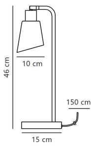 Nordlux - Eπιτραπέζιο φωτιστικό MOLLI 1xE14/25W/230V