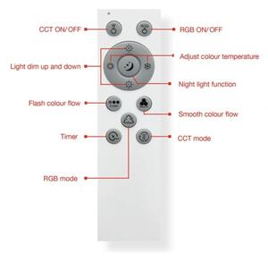 Telefunken 318806TF - LED RGB dimmable φωτιστικό οροφής LED/24W/230V + RC