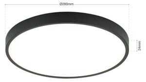 Orion DL 7-657/28 - Φωτιστικό οροφής LED BULLY LED/28W/230V διάμετρος 28 cm μαύρο