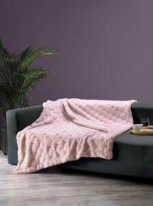 Ριχτάρι Faux Fur-Polyester Διθέσιος 180x250εκ. & Μαξιλαροθήκη Pavia2 Pink Makis Tselios