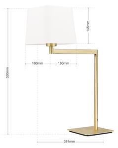 Orion LA 4-1209/1 - Eπιτραπέζιο φωτιστικό CARLTON 1xE27/40W/230V λευκό/χρυσό