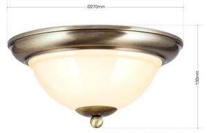 Orion DL 7-675/27-Φωτιστικό οροφής AUSTRIAN OLD LAMP 2xE27/60W/230V μπρονζέ/μπεζ