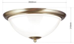 Orion DL 7-677/50 - Φωτιστικό οροφής AUSTRIAN OLD LAMP 3xE27/60W/230V μπρονζέ/λευκό