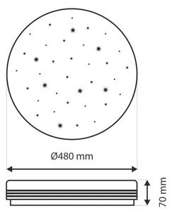 LED Dimmable φωτιστικό οροφής VENTA LED/36W/230V 2700-6500K + τηλεχειριστήριο