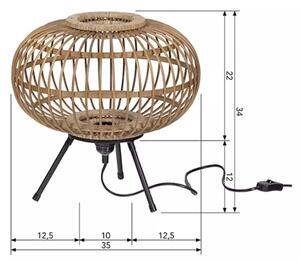 Eπιτραπέζιο φωτιστικό BASICLABEL 1xE27/40W/230V μπαμπού