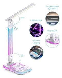 LED RGB Dimmable επαναφορτιζόμενο επιτραπέζιο φωτιστικό αφής LED/7,5W/5V 2700-5300K λευκό