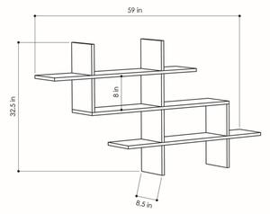 Ράφι τοίχου HALIC 82x150 cm δρυς