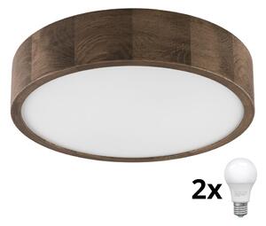 Brilagi - LED Φωτιστικό οροφής CARVALHO 2xE27/60W/230V δρυς διάμετρος 37 cm