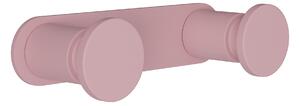 Κρεμάστρα Τοίχου 2 Θέσεων Ανοξείδωτη Matt Pink Pam & Co 12x3,5x2,5εκ. 70-303