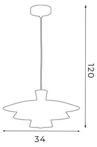 Κρεμαστό φωτιστικό οροφής PLATO 1xE27/15W/230V ορείχαλκος/χρυσό