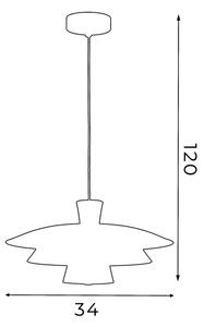 Κρεμαστό φωτιστικό οροφής PLATO 1xE27/60W/230V